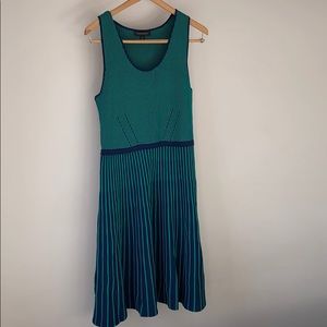Banana republic M striped fit and flare dress